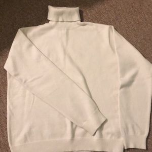 White turtleneck sweater
